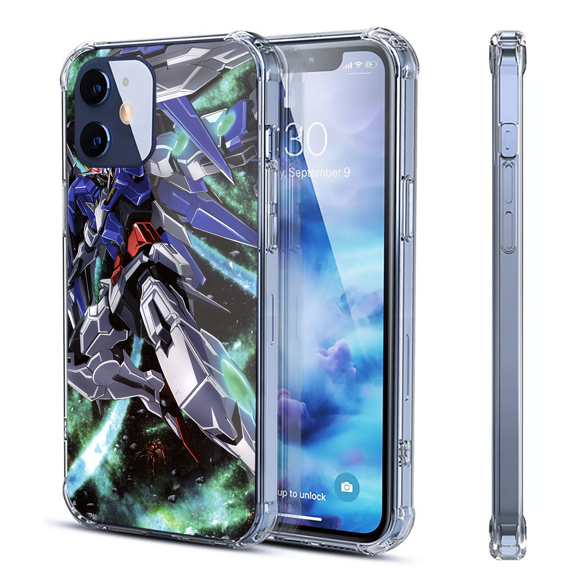 （画像用） 機動戦士ガンダム Mobile Suit Gundam 【iPhone 12シリーズ対応】透明スマホケース（クリアソフトケース）